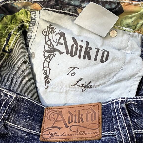 Adiktd y2k Embroidered Embellished Grunge Low-Rise Skinny Jeans - Picture 15 of 15